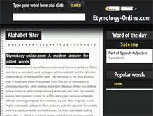 Tablet Screenshot of etymology-online.com